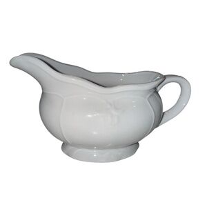 VintageVersailles White Gravy Boat by Tabletops Unlimited- Discontinued